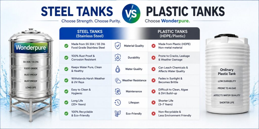 Non-Insulated Water Tanks Plastic tanks vs steel tanks