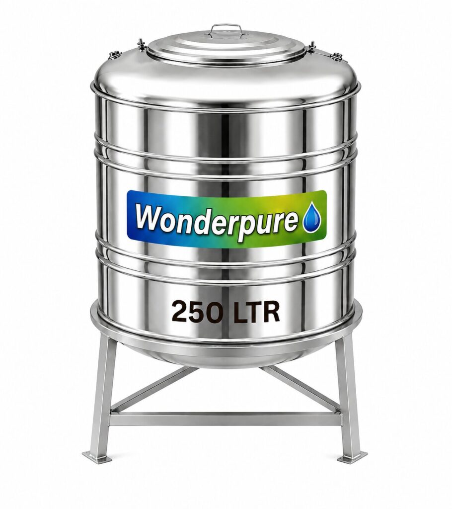 250 Litre Stainless Steel Water Tank Wonderpure 250 litre non-insulated stainless steel water tank