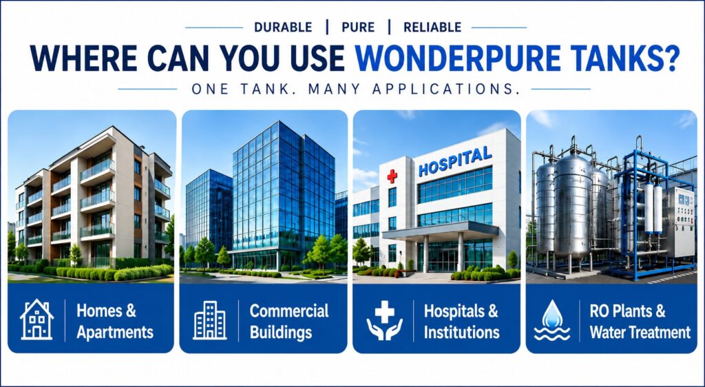 Non-Insulated Water Tanks wonderpure applications thin bottom banner