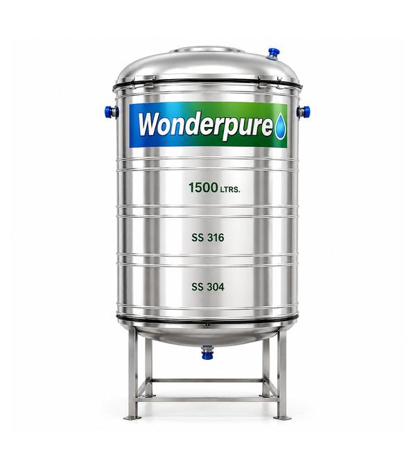 1500 Litre Insulated Stainless Steel Water Tank 1500 Litre Insulated Stainless Steel Water Tank by Wonderpure - Available in 5-Layer and 7-Layer Configurations