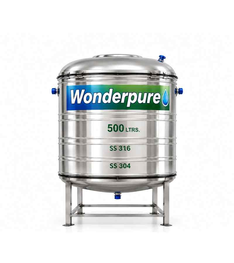 500 Litre Insulated Stainless Steel Water Tank 500 Litre Insulated Stainless Steel Water Tank by Wonderpure - Available in 5-Layer and 7-Layer Configurations