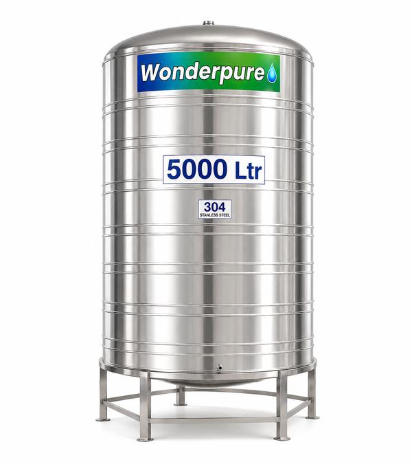 5000 Litre Insulated Stainless Steel Water Tank by Wonderpure - Available in 5-Layer and 7-Layer Configurations