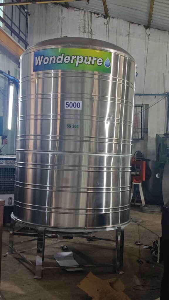 5000 ltr stainless steel water tank